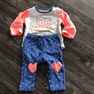 Long sleeve onsie “love sunshine” & matching pants